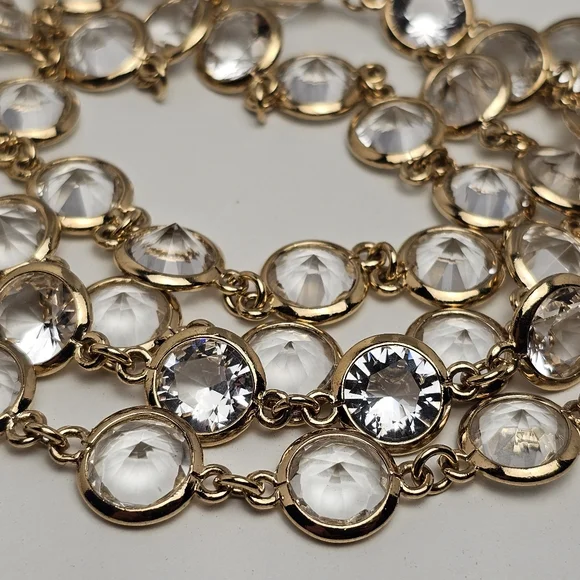 [ANN TAYLOR] Gold & Crystal Multi Layer Necklace NWT